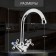 Kitchen mixer Zein Z3101, two -wound, high spout, chrome