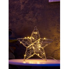 Фигура световая "Звезда", 30х30х5 см, 30 LED, батарейки ААх3 (не в компл.), свечение тёплое белое