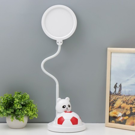 Blue table "Bear with the ball" LED white-red 14x15x48 cm Risalux-5