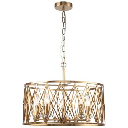 Suspended chandelier Rombik 5X14 40W, size 50x50x36-97 cm, bronze color