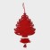 Decorative decoration (suspension) "New Year Christmas tree with Santa Claus" 40.5x25.5 cm