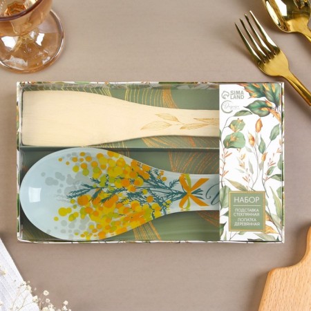 Set "Mimosa", a spoon stand, spatula-8