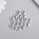 Bead for creativity Metal "Smile" silver 0.4x1x1 cm