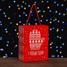 Коробка подарочная складная "Рукавичка" 16,5 х 7,5 х 21 см