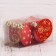 Jewelry decoration "Star Medallion" 5 cm (set 6 pcs) red-white