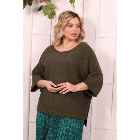 Female jumper, size 52, khaki color-7