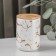 Ceramic bank for bulk products Gold, 350 ml, white color