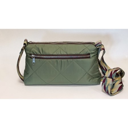 Bag Melodia lux khaki quilted fabric art. 214-051-000-2