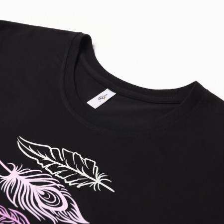 Female T-shirt, black color, rr 60-1