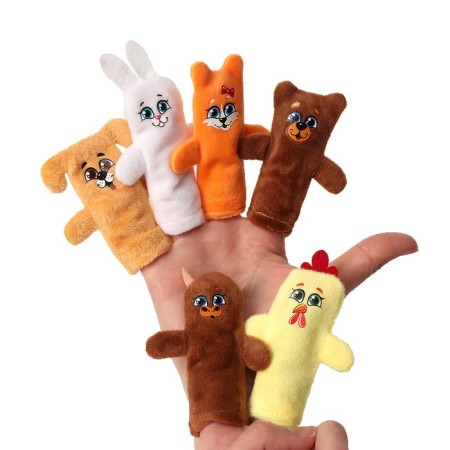 Finger Theater "Hare and Fox", set: 6 characters, script-3