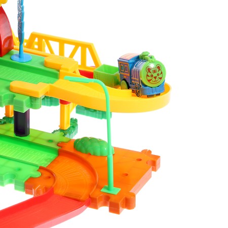 Railway "Funny Journey", 2 steam locomotives, works from batteries-5