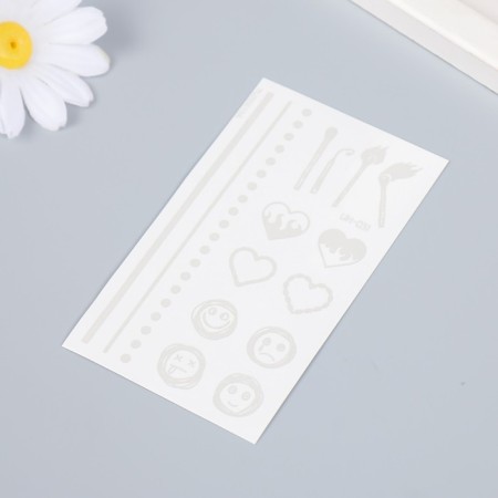 Tattoo on the body Black waterproof "emoticons and matches" 10.5x6 cm-1