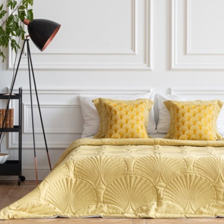 Cover with pillowcases "Hugo", size 230x250 cm, lemon color-2