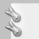 Earrings with pearls "hare" eared, white color in silver