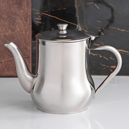 Teapot of stainless steel "Sultan", 1.2 l, 201 steel, chrome color color