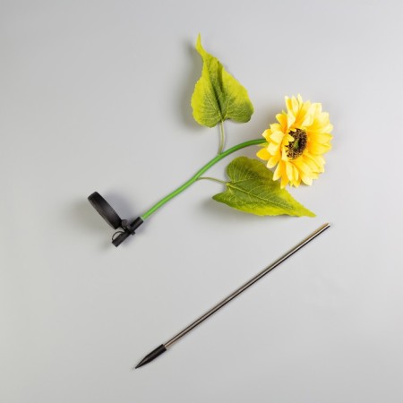 Garden lamp on the sunny battery "Sunflower", 75 cm, 5 LED, glow white-3