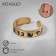 Ring "thirteen" cat, black color in gold, dimensionless