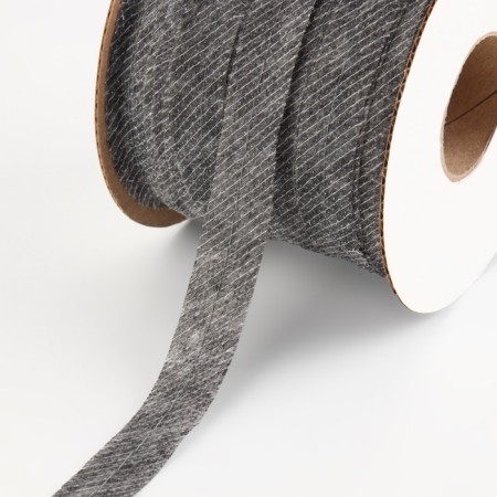 Non -woven ribbon, threaded, reinforced, 15 mm, 100 m, color gray color