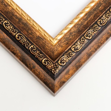 Photo frame Plastic "Mira" 40x50 cm, aged gold (plastic screen)-1
