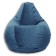The hand-bag “pear” is positive carat, size l, diameter 80 cm, height 100 cm, velor, blue color