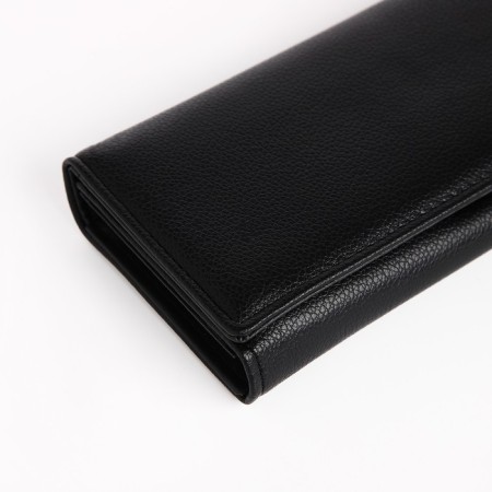 Women's wallet on a magnet, black color-2