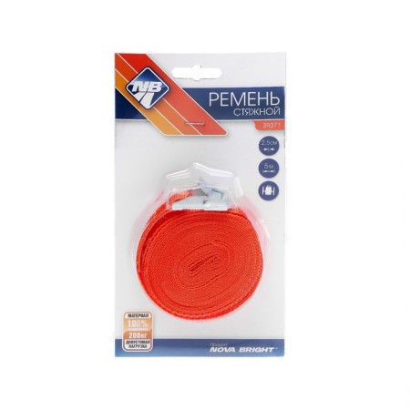 Cargo screed ribbon nova Bright, 2.5 cm x 5 m, in a blister, with a latch, 200 kg-1