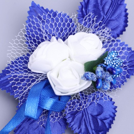 Butonier "for the groom or witness", blue, mix-1