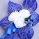 Butonier "for the groom or witness", blue, mix