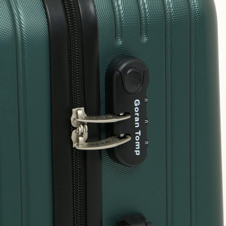 Suitcase 24 ", 42*28*66, lightning department, Code code, 4 wheels removable, green wheels-3