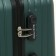 Suitcase 24 ", 42*28*66, lightning department, Code code, 4 wheels removable, green wheels