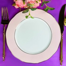 Set of plates Lenardi Pink, porcelain, d = 20.5 cm, 6 pcs