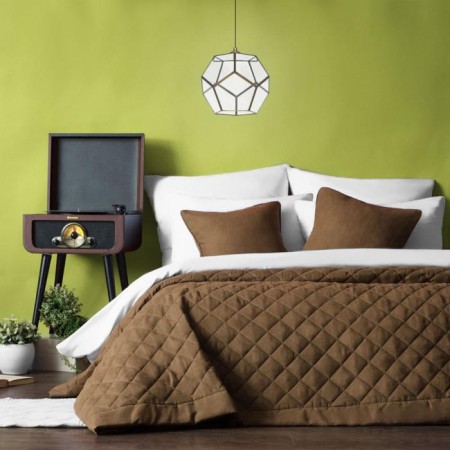 Cover with pillowcases "Kim", size 230x250 cm, brown color