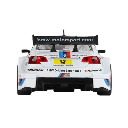 Metal machine BMW M3 DTM 1:32, inertia, light and sound effects, doors open, white color-6