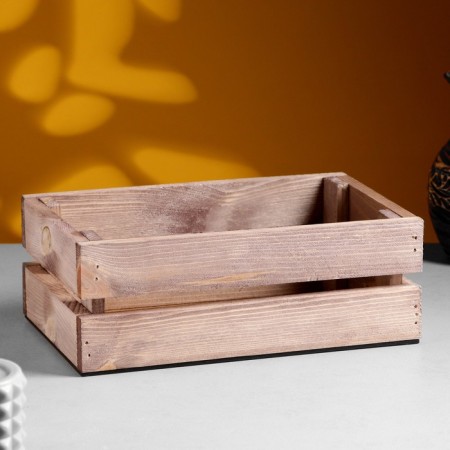 Kashpo wooden 26x16x10 cm natural aged oak
