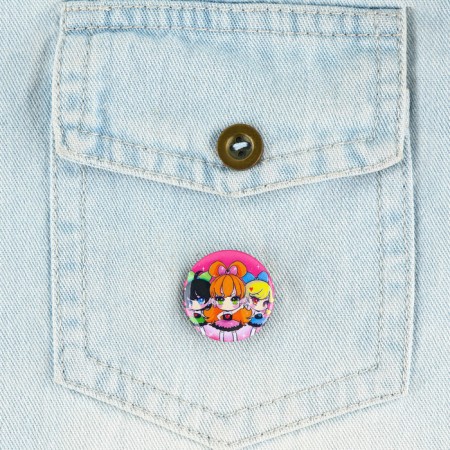 Metal icon, sunset "anime for children", d = 2.5 cm, mix-13