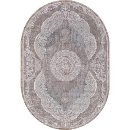 Oval Carbon Karmen Hali Armina, size 240x340 cm, color Grey/Brown