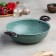Kazan, 4 l, d = 28 cm, glass cover, two removable handles, anti -stick coating, green color