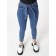 Jeans narrowed to the bottom of women's blue, size 42-44