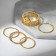 Ring set 5 pieces "perfect fingers" sophistication, color gold