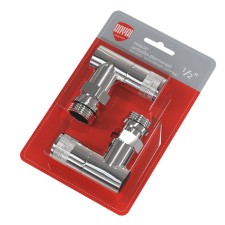 Набор дизайн-вентилей Royal Thermo PIANO, угловой, 1/2", хром