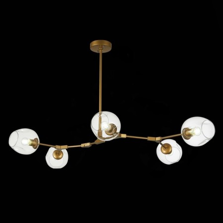 Suspended EVOLUCE lamp. Sle154823-05. Rametto. 5x40 watts, E27, 139x78x33 cm, golden color-1