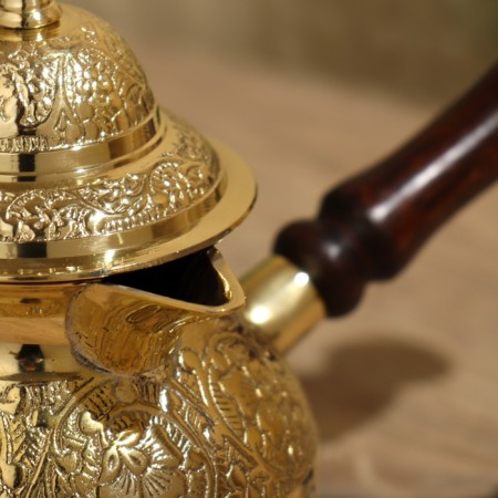 Turk with a lid of 17x23x10 cm, brass-4