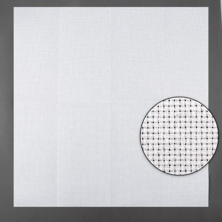 Embroidery canvas, No. 14, 50 × 50 cm, white color
