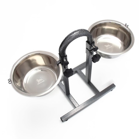 Adjustable multi -level stand 40 cm with 2 bowls of 2.8 liters-8