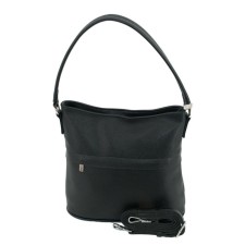 Bag women, genuine leather, black 27x12x47 cm