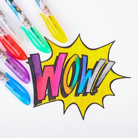 Ballic handle with sparkles, 12 colors, cold heart-2