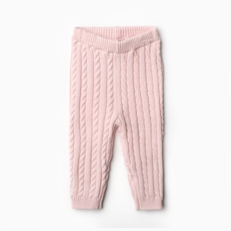 Knitted set (jumper, trousers, hat), pink color, height 62 cm-5