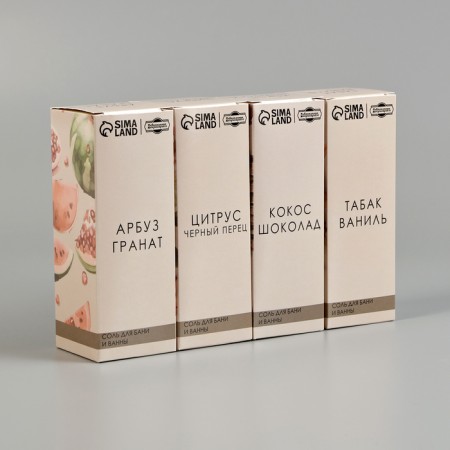 Salt for baths and baths in boxes, set 4 in 1 to 150 g-5
