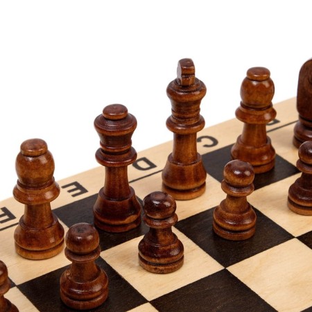 Wooden chess 29 x 29 cm, king H-5.5 cm, pawn H-3 cm-3