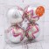 Set of balls plastic D-8 cm, 4 pcs "Bright zigzag" silver-pink